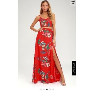 NWT Two piece maxi dress floral print